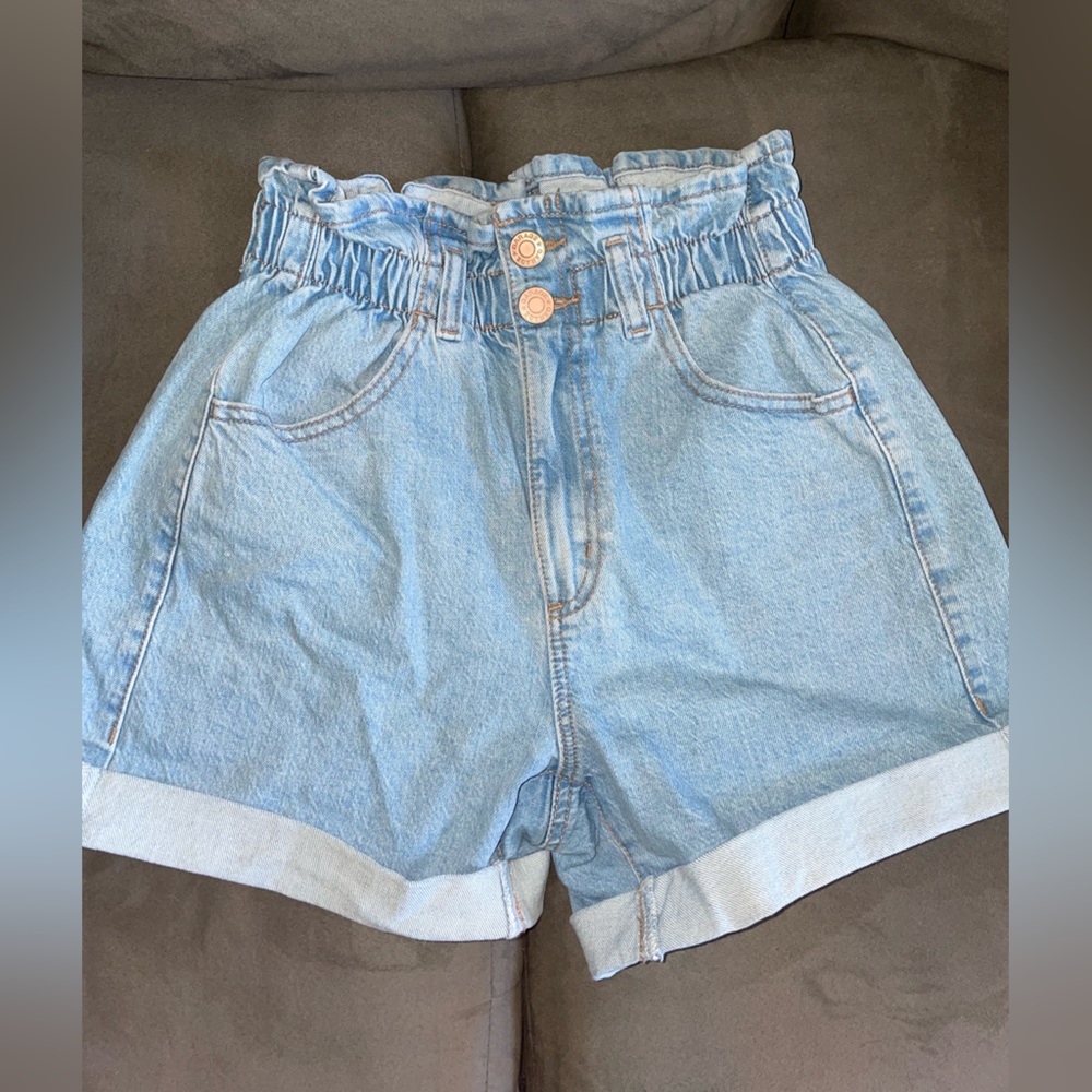 Denim Shorts Paper Bag Waist